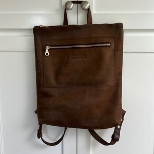 Parker Clay Miramar Leather Backpack - dark brown